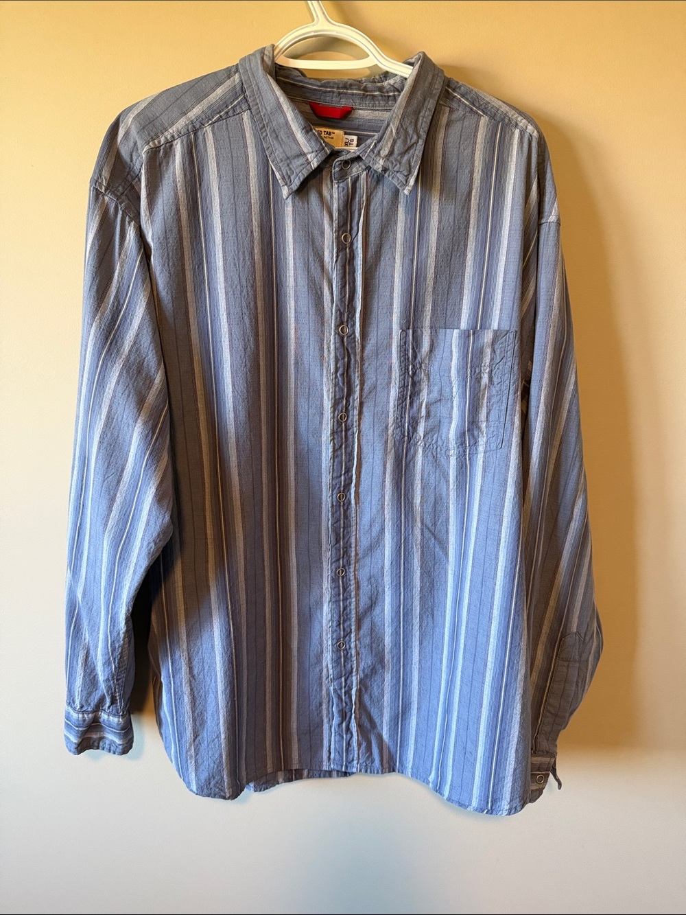 Levi’s Red Tab Blue Striped Button Up Long Sleeve Shirt Size XL